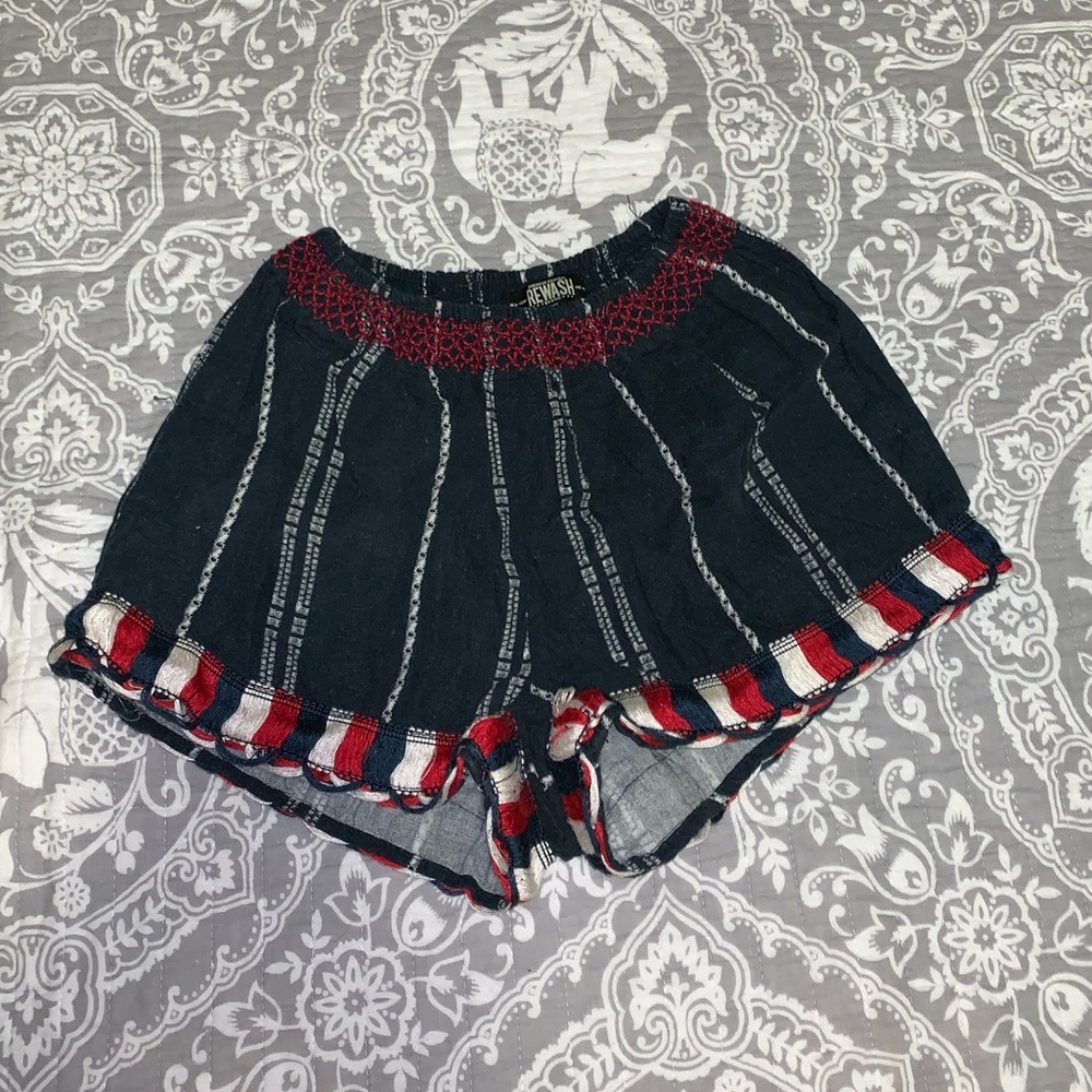 red white and blue shorts